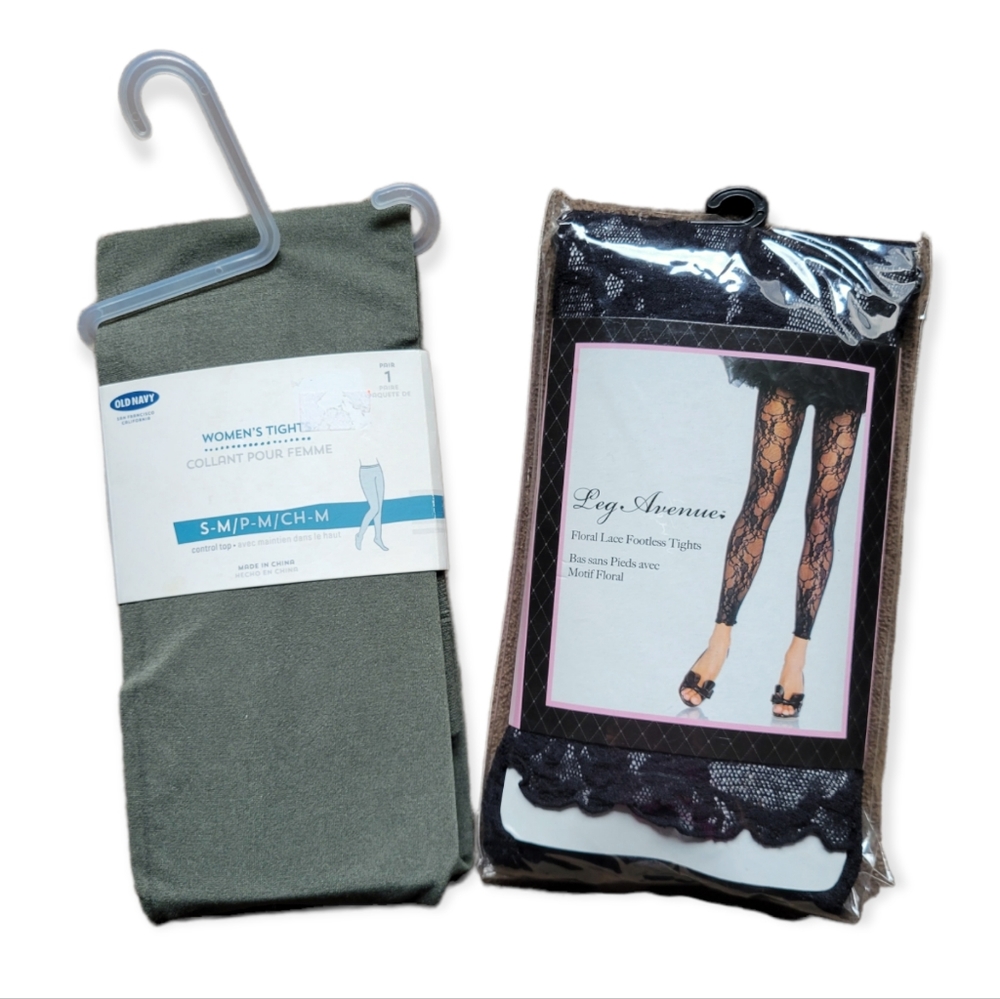 Womens Tights Bundle of 2 - Picture 1 of 5